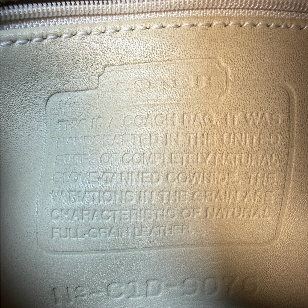 Vintage Coach Companion Flap 9076 USA Made Bone Leather Shoulder Crossbody - Picture 10 of 12